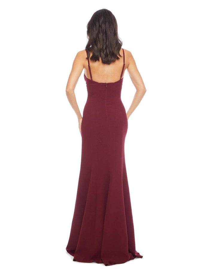 Alejandra Crepe Evening Gown