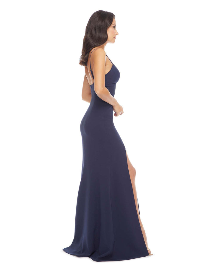 Alejandra Crepe Evening Gown