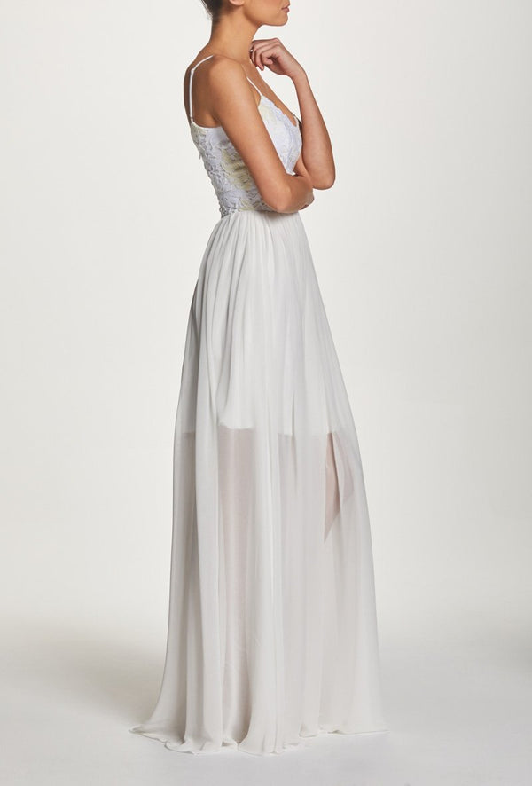 Asha Lace and Chiffon Gown