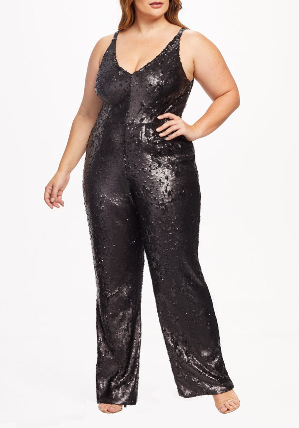 Charlie Sequin Jumpsuit-Plus