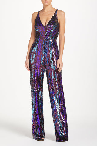 Charlie Brushstroke Sequin Jumpsuit