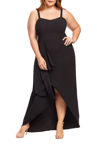 CoraHi-Low Ruffle Gown-Plus