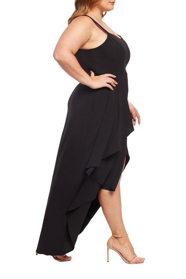 CoraHi-Low Ruffle Gown-Plus