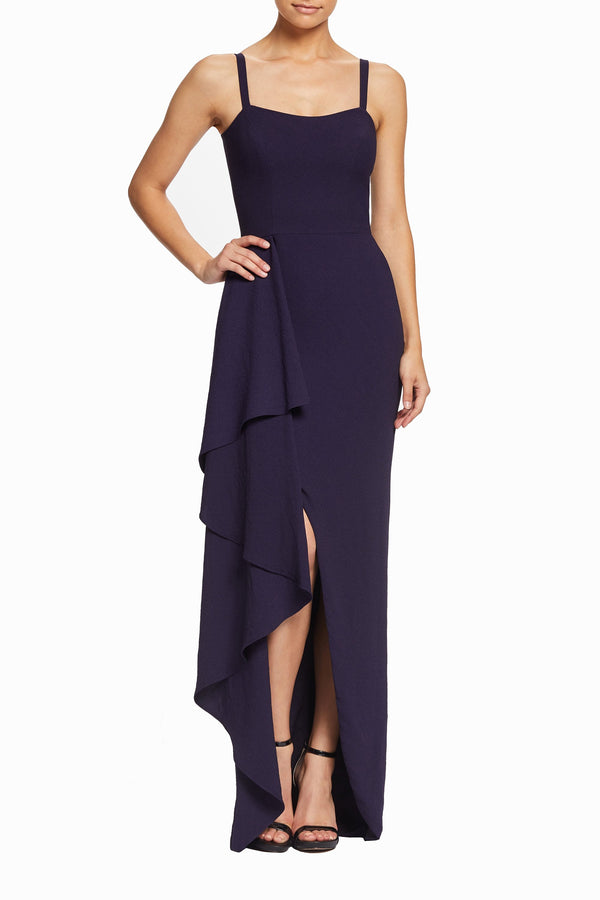 Cora Hi-Low Ruffle Gown