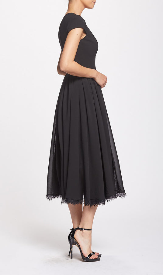 Corey Cap Sleeve Fit and Flare Midi