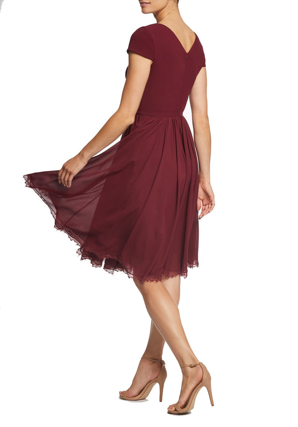 Corey Cap Sleeve Fit and Flare Midi