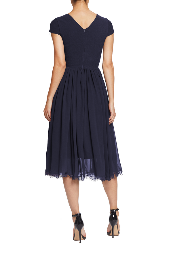 Corey Cap Sleeve Fit and Flare Midi