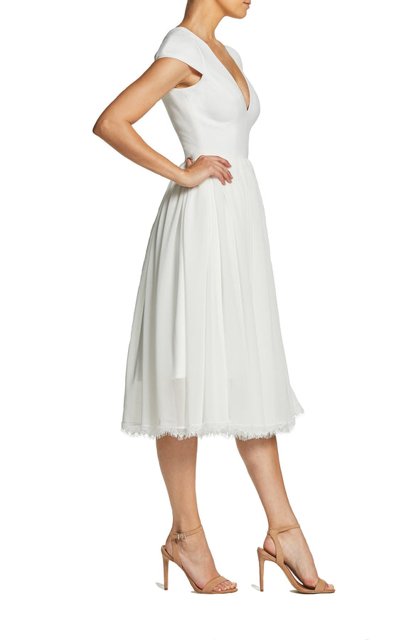 Corey Cap Sleeve Fit and Flare Midi