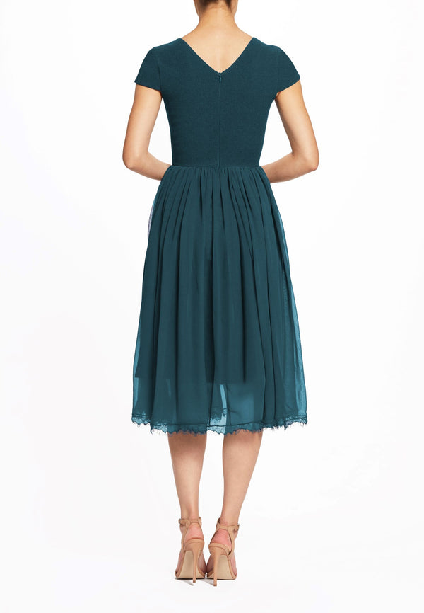Corey Cap Sleeve Fit and Flare Midi