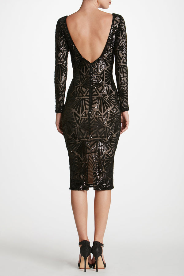Emery Art Deco Sequin Midi Dress