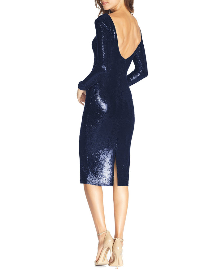 Emilia Sequin Long Sleeve Cocktail Dress