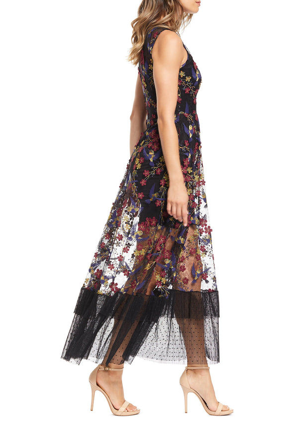 Gina High Neck Lace Dress