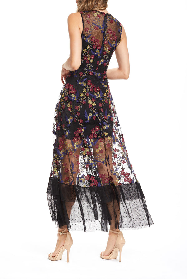 Gina High Neck Lace Dress