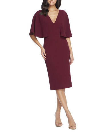 Louisa V-Neck Flutter Sleeve Sheath Dress