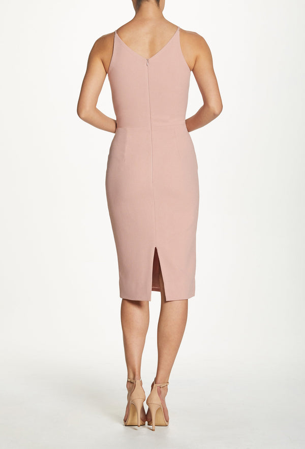Lyla Plunging Crepe Midi Dress