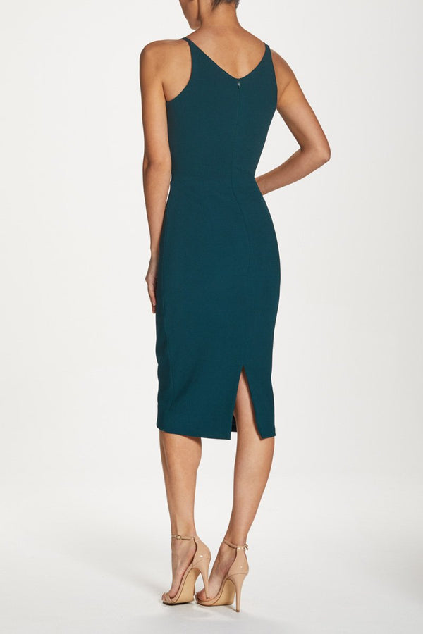 Lyla Plunging Crepe Midi Dress