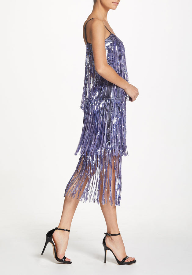 Roxy Sequin Fringe Dress
