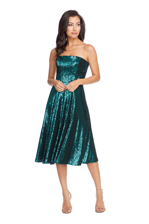 Ruby Strapless Sequin Party Dress