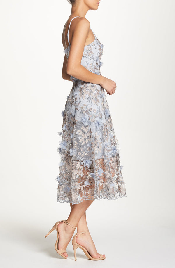 Uma A-Line Floral Lace Midi