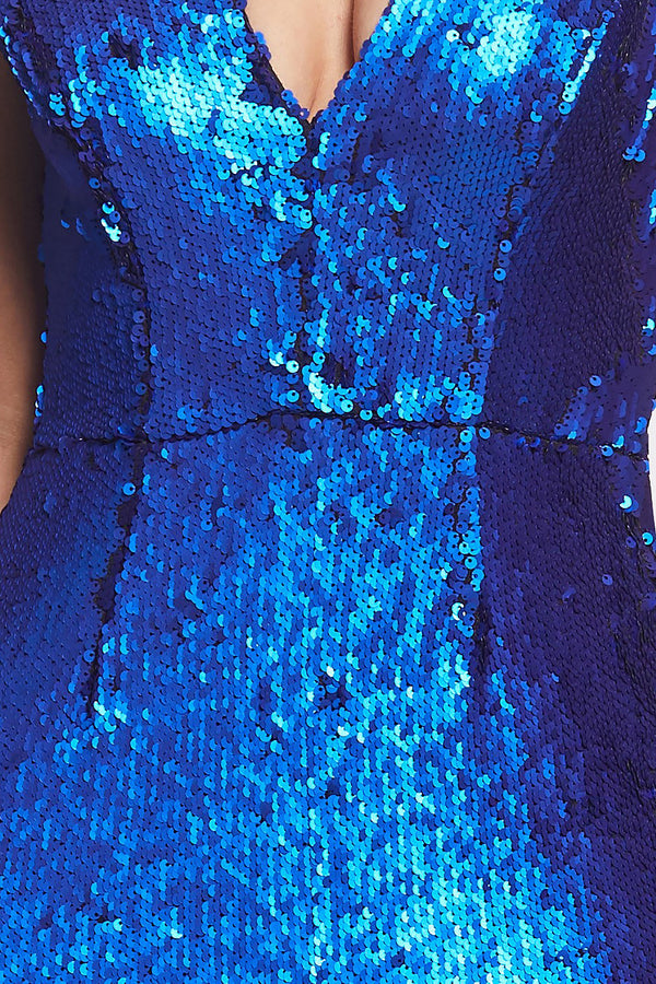 Zoe Plunging Sequin Mini
